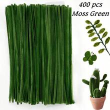 400根柔韧绿色雪尼尔绒条，多种绿色绒条可选，用途广泛，易于扭转弯曲，可用于DIY手工制作，例如制作郁金香、树叶、动物、圣诞树、母亲节礼物和各种创意项目——是艺术和手工爱好者、圣诞节项目和清洁的理想之选——经久耐用，可折叠，色彩缤纷。 - 綠色 - 查看 22