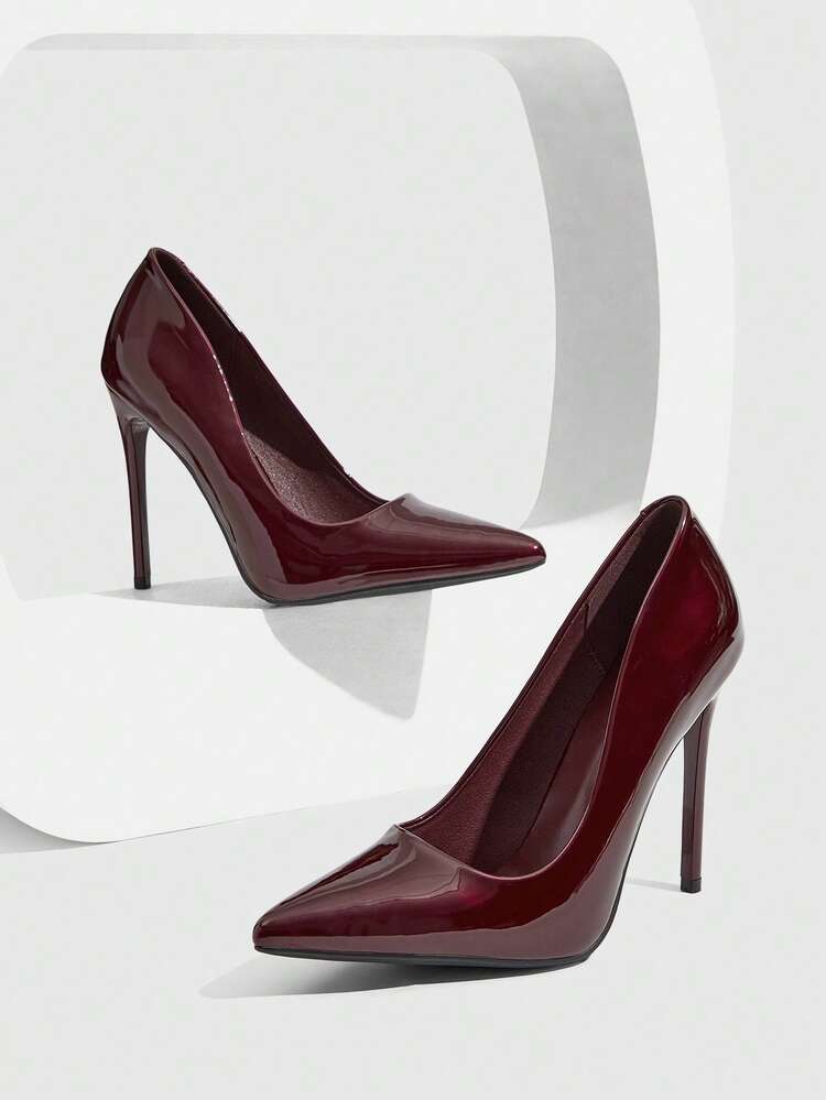 CUCCOO SZL Women's Pointed Toe Stiletto Heel Pumps, Brown High Heels Fashion Shoes Valentine's Day