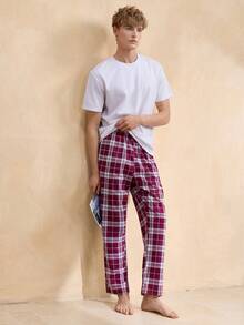 EverLounge Pantalones de pijama a cuadros casuales para hombres, primavera/otoño - Multicolor - Ver 3
