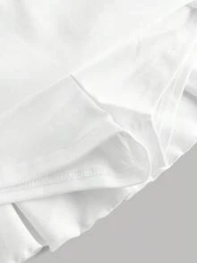 Girlism 少女两件套休闲褶皱腰部层叠荷叶边裙裤 - 藏蓝色 - 查看 5