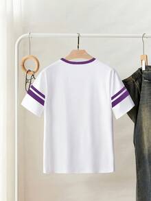 Resyla Summer Casual Bow & Letter Print Short Sleeve T-Shirt - White - View 2