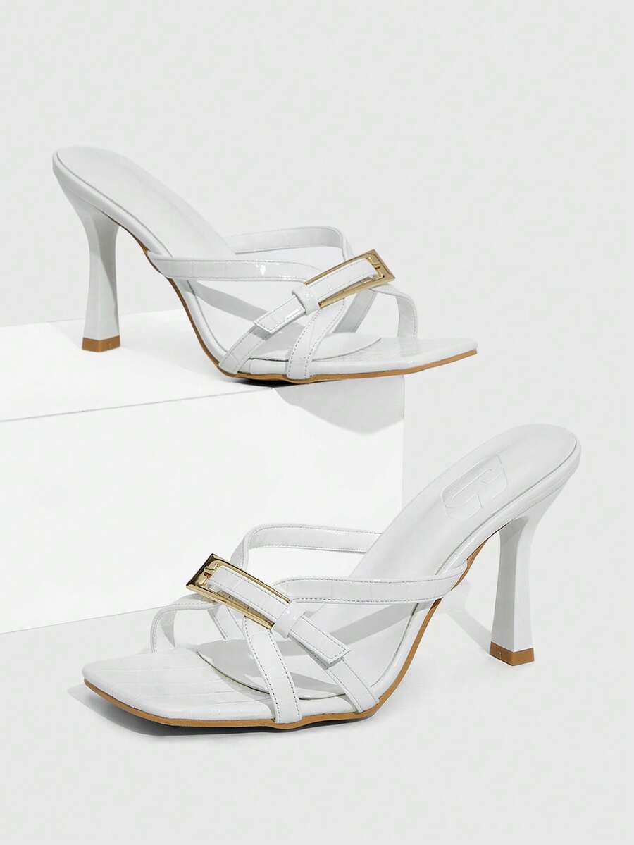 CUCCOO SZL Giày sandal cao gót dành cho nữ - trắng - Xem 1