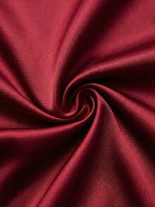 Franclia Women's Elegant Oblique Collar Fitted Zip-Up Waist Solid Red Valentine's Day Short Sleeve Versatile Blouse - Red - View 6