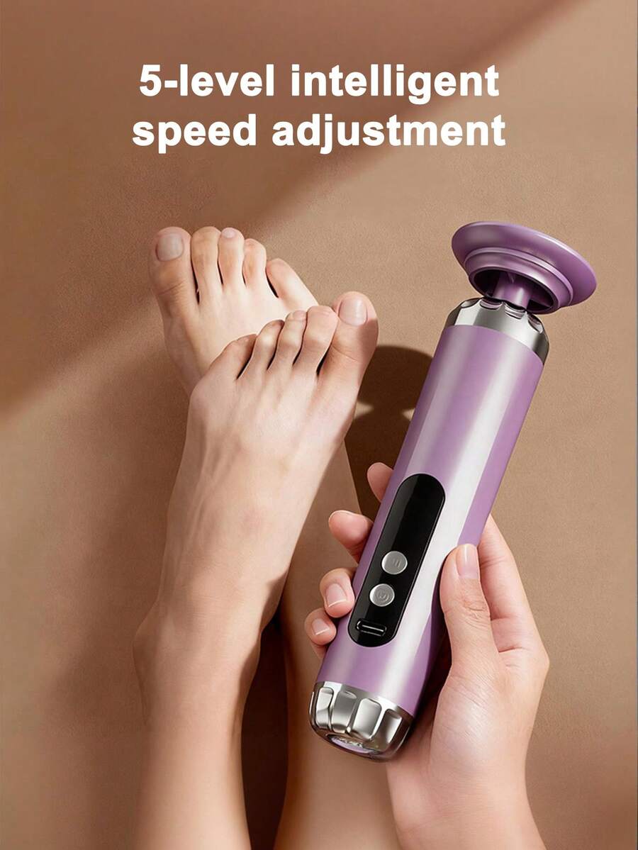 Teckwe 电动足部去茧器，三合一磨脚器，可调速磨脚器，配有砂纸盘和磨头，5档速度可调，1200mAh电池，情人节礼物之选。 - 彩色 - 查看 1