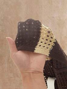 HIMLAND Men's Casual Hollow Out Faux Cashmere Loose Cardigan Sweater, Spring/Summer - Multicolor - View 9