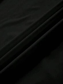 女士休闲标语卡通鸭子印花短袖圆领T恤 - 黑色 - 查看 4