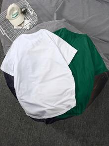 Claim Dot Men's Casual Rose Flower Print Round Neck Short Sleeve T-Shirt, Summer - Multicolor - View 2