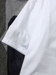 Claim Dot Men's Casual Rose Flower Print Round Neck Short Sleeve T-Shirt, Summer - Multicolor - View 6