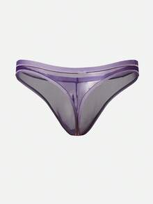 1条紫色超薄网眼丁字裤 - 紫色 - 查看 2