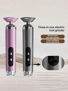 Teckwe 电动足部去茧器，三合一磨脚器，可调速磨脚器，配有砂纸盘和磨头，5档速度可调，1200mAh电池，情人节礼物之选。 - 彩色 - 查看 4