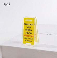 2/1pc Humor Office Decorations "Sometimes You Forget You Are Amazing, This Is A Reminder For You" Acrylic Table Sign - Funny Office Decoration Accessories - Perfect Gift For Friends/Coworkers/Family/Classmates - Style 2 - View 15