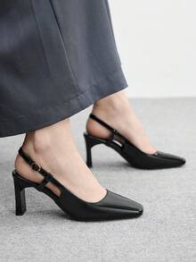 CUCCOO BIZCHIC Giày cao gót nữ cho ngày Valentine - Gương màu đen - Xem 3