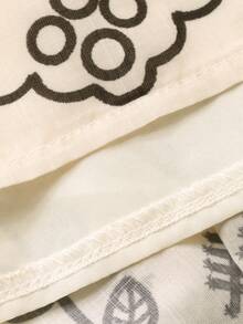 Dazy Plus Ditsy Floral Tie Collar Waist Cinched Elegant Vacation Style Ruffle Sleeve Dress Sundress - Apricot - View 3