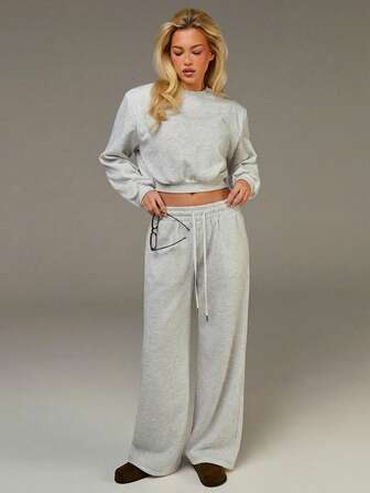 Athîral Women's Casual Everyday Pocketed Drawstring Loose Sweatpants