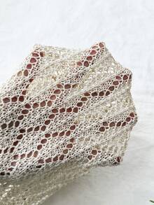 SHEIN Teengirl Apricot Hollow-Out V-Neck Beach Vacation Coverup, Versatile Vacation Essential - Apricot - View 6