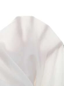 GlowEve CURVE Regalyn加大码女式纯色可爱韩版彼得潘领大码衬衫，适合春秋季叠穿 - 白色 - 查看 5