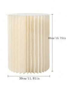 象牙色纸板底座，折叠柱形支架，婚礼道具，落地展示柱架，DIY圆形顶盘折叠纸筒柱形底座，婚礼生日蛋糕花架，最佳礼物，婚礼装饰，家居装饰，房间装饰，毕业生日装饰，派对装饰，单身派对装饰