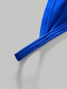 金属链条奢华时尚派对性感提臀丁字裤男士内裤 - 藍色 - 查看 6