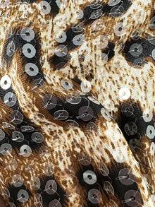 Swim SXY 2022春夏度假沙滩性感串珠豹纹棕色迷你罩杯比基尼套装 - 彩色 - 查看 12