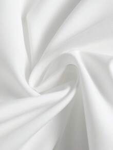 GlowEve CURVE 大码V领荷叶边腰身A字短袖白色衬衫，优雅百搭，适合工作、约会等场合，适合多种体型，女士设计上衣 - 白色 - 查看 5