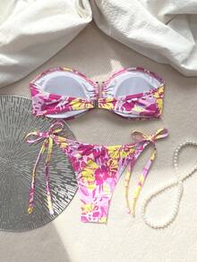 Swim Mod Bộ đồ bơi bikini hở lưng in hoa gợi cảm cho nữ - Nhiều màu - Xem 2