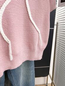 Resyla New Sweet Cute Pink Casual Bow Knit Pullover Sweater For Women, Spring/Summer - Pink - View 5