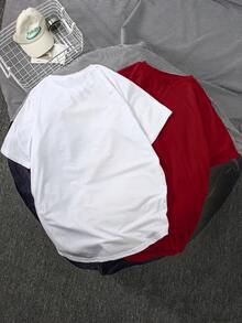Manfinity Hypemode Men's Casual Rose Flower Print Round Neck Short Sleeve T-Shirt, Summer - Multicolor - View 2
