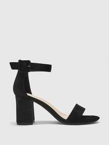 CUCCOO BIZCHIC Women Shoes Summer New Round Toe Thick High Heel Black Ankle Strap Fashion Classic Simple And Comfortable Commuter Women's High Heel Sandals - Black - View 2