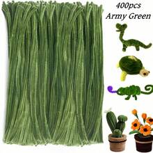 400根柔韧绿色雪尼尔绒条，多种绿色绒条可选，用途广泛，易于扭转弯曲，可用于DIY手工制作，例如制作郁金香、树叶、动物、圣诞树、母亲节礼物和各种创意项目——是艺术和手工爱好者、圣诞节项目和清洁的理想之选——经久耐用，可折叠，色彩缤纷。 - 綠色 - 查看 21