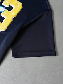 PAVTROS Bộ đồ nam gồm áo thun in số cá nhân và quần dài cạp chun có dây rút. - Xanh đậm - Xem 7