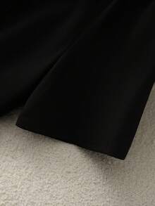 GlowEve 优雅浪漫情人节爱心印花长裙（女款） - 黑色 - 查看 3