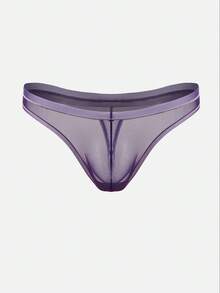 1条紫色超薄网眼丁字裤 - 紫色 - 查看 3