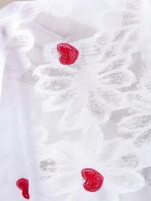 Comfylo 大码优雅情人节爱心刺绣女式衬衫，夏季女装，圣帕特里克节服装，复活节夏季，春季女装。度假女装，夏季度假优雅女式衬衫，派对上衣，情人节女装，春季女式爱心可爱短袖上衣 - 白色 - 查看 8