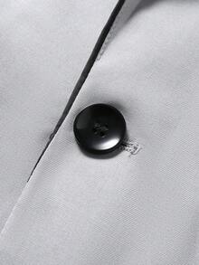 Manfinity AFTRDRK Men's Business Casual Patchwork Long Sleeve Suit Jacket - Grey - View 7