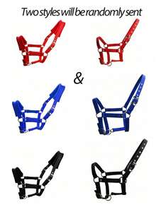 Wear-Resistant Webbing Horse Bridle, Bridle, Equestrian Bridle, Horse Stable Equipment, Horse Walking Leash, Webbing Bridle - Multicolor - View 7