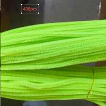 400根柔韧绿色雪尼尔绒条，多种绿色绒条可选，用途广泛，易于扭转弯曲，可用于DIY手工制作，例如制作郁金香、树叶、动物、圣诞树、母亲节礼物和各种创意项目——是艺术和手工爱好者、圣诞节项目和清洁的理想之选——经久耐用，可折叠，色彩缤纷。 - 綠色 - 查看 18