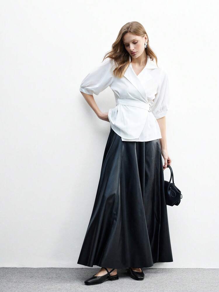 CUCCOO BIZCHIC Women's Square Toe Chunky Heel Flat Black Comfortable Minimalist Commuter Flat Mary Jane Backless Slip-On Shoes, Versatile For Daily Wear And Work For Christmas Valentine's Day Spring Shoes