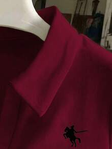 Franclia 女士刺绣领修身短袖T恤