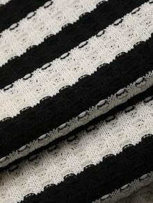 DAZY Tween Boy Letter Print Drop Shoulder Loose Black Top And Striped Pants Pajama Set Spring - Black - View 9