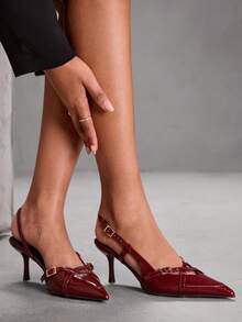 CUCCOO SZL Women Pumps Valentine's Day - Burgundy - View 5