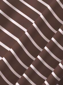 Glimmora Striped Digital Print Fashionable Minimalist V-Neck Short Sleeve T-Shirt, Gift For Friends - Multicolor - View 3