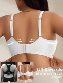 NudeFit 2pcs/Set Women's Seamless Wireless Bras, Soft Supportive Jelly Padded, Minimalist Solid Color Everyday Bras - Black and White - View 2