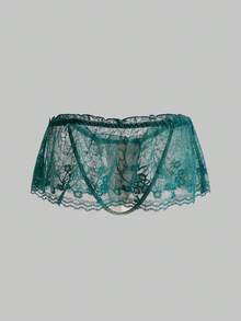 Men's Sexy Lace Underwear, Suitable For Valentine's Day - Dark Green - View 2