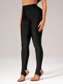 Radiana Women's Sexy Casual Black Leggings, High Waist Skinny Tights, Yoga Pants, Fitness Pants, Jogging Pants, Sports Pants, Shapewear Pants, Leisure Pants - Black - View 5