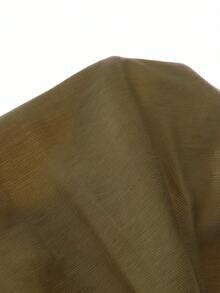 Olithes 女士绿色休闲假日露背褶皱性感上衣 - 綠色 - 查看 8