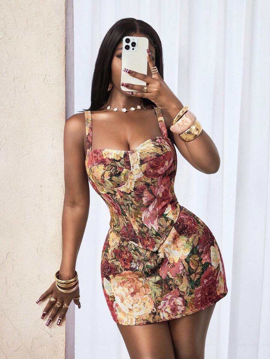 BamGleam 提花编织无松紧带超短性感迷你裙 - 彩色 - 查看 1