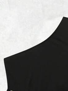 Chiquease 印花不对称领口系带腰身优雅无袖连体裤 - 彩色 - 查看 3