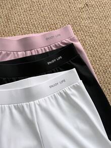 DAZY Tween Girl Letter Print Elastic Waist Leggings - Multicolor - View 6