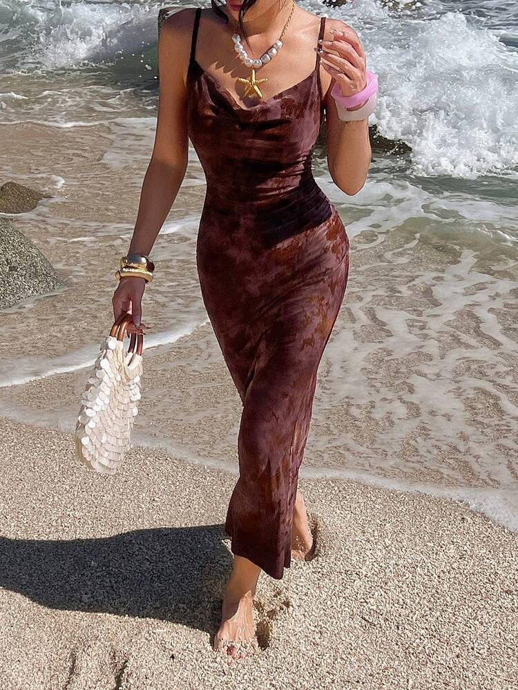 Casual Women's Mid-Length Slip Dress Y2k Sundress
