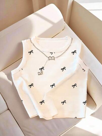 EMERY ROSE Top casual de mujer con cuello redondo y decoración de lazo, un éxito de